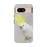 Feathered Guardian: Tough Yellow Crested Cockatoo Phone Case