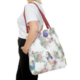 Floral Elegance Budgie Tote Bag