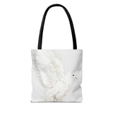 Peaceful Elegance: White Dove Tote Bag