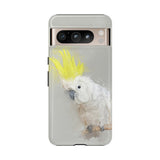 Feathered Guardian: Tough Yellow Crested Cockatoo Phone Case