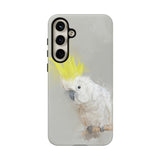 Feathered Guardian: Tough Yellow Crested Cockatoo Phone Case