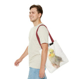 Regal Crests: Majestic Cockatiel Portrait Tote Bag