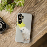 Feathered Guardian: Tough Yellow Crested Cockatoo Phone Case