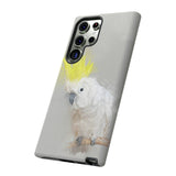 Feathered Guardian: Tough Yellow Crested Cockatoo Phone Case