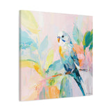 Feathers & Foliage Budgie Canvas