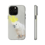 Feathered Guardian: Tough Yellow Crested Cockatoo Phone Case