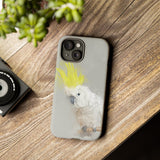 Feathered Guardian: Tough Yellow Crested Cockatoo Phone Case