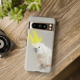 Feathered Guardian: Tough Yellow Crested Cockatoo Phone Case