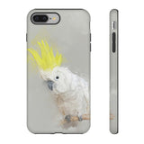 Feathered Guardian: Tough Yellow Crested Cockatoo Phone Case