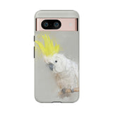 Feathered Guardian: Tough Yellow Crested Cockatoo Phone Case