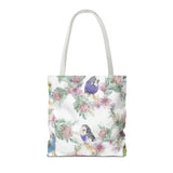 Floral Elegance Budgie Tote Bag