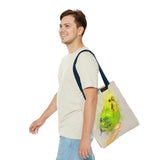 Mellow Meadow: Tranquil Yellow And Green Budgie Delight Tote Bag