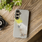 Feathered Guardian: Tough Yellow Crested Cockatoo Phone Case