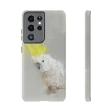 Feathered Guardian: Tough Yellow Crested Cockatoo Phone Case