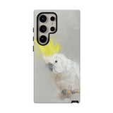 Feathered Guardian: Tough Yellow Crested Cockatoo Phone Case