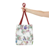 Floral Elegance Budgie Tote Bag