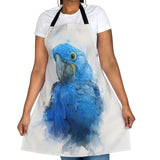 Feathered Elegance: A Hyacinth Portrait Apron