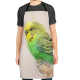 Feathered Elegance: A Budgie Portrait Apron II