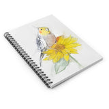 Perched Sunflower Ponderings Spiral Notebook