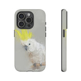 Feathered Guardian: Tough Yellow Crested Cockatoo Phone Case