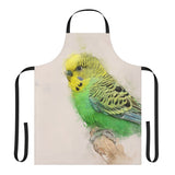 Feathered Elegance: A Budgie Portrait Apron II