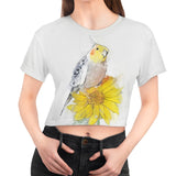 Cockatiel Sunflower Crop Tee