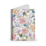 Winged Whispers Floral Spiral Notebook