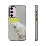 Feathered Guardian: Tough Yellow Crested Cockatoo Phone Case