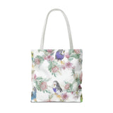 Floral Elegance Budgie Tote Bag