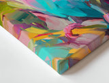 Tropical Muse: Abstract Budgie Among Leaves