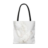 Peaceful Elegance: White Dove Tote Bag