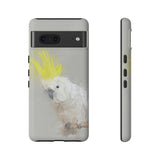 Feathered Guardian: Tough Yellow Crested Cockatoo Phone Case