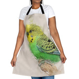 Feathered Elegance: A Budgie Portrait Apron II