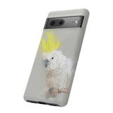 Feathered Guardian: Tough Yellow Crested Cockatoo Phone Case