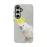 Feathered Guardian: Tough Yellow Crested Cockatoo Phone Case