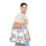 Floral Elegance Budgie Tote Bag