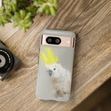 Feathered Guardian: Tough Yellow Crested Cockatoo Phone Case