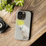 Feathered Guardian: Tough Yellow Crested Cockatoo Phone Case