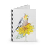 Perched Sunflower Ponderings Spiral Notebook