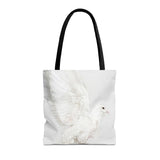 Peaceful Elegance: White Dove Tote Bag