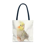 Regal Crests: Majestic Cockatiel Portrait Tote Bag