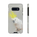 Feathered Guardian: Tough Yellow Crested Cockatoo Phone Case