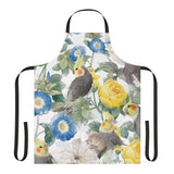 Feathered Floral Elegance: A Cockatiel Portrait Apron