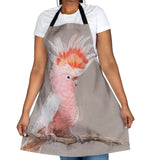 Feathered Elegance: A Pink Cockatoo Portrait Apron