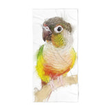 Pineapple Green Cheeked Conure Beach Towel IV