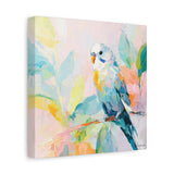 Feathers & Foliage Budgie Canvas