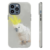 Feathered Guardian: Tough Yellow Crested Cockatoo Phone Case