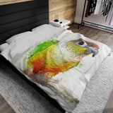 Pineapple Conure Velveteen Plush Blanket III