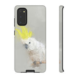 Feathered Guardian: Tough Yellow Crested Cockatoo Phone Case