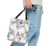 Floral Elegance Budgie Tote Bag